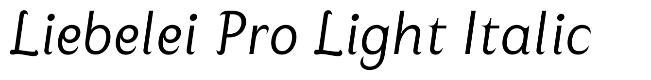 Liebelei Pro Light Italic